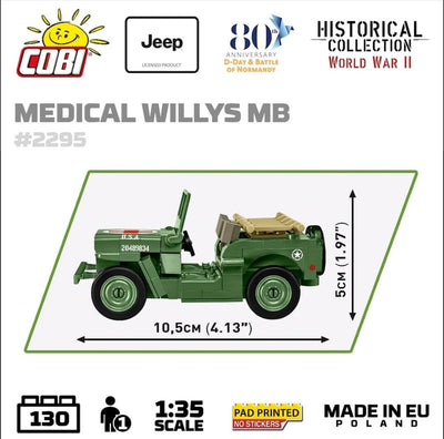 Medical Willys MB - COBI 2295 - 130 bricks Other Military Cobi 