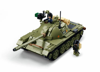 Medium Tank (3 into 1) brick tank model - Sluban M38-B1135 - 604 bricks Tank SLUBAN 