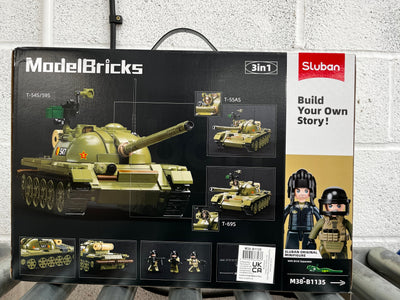 Medium Tank (3 into 1) brick tank model - Sluban M38-B1135 - 604 bricks Tank SLUBAN 