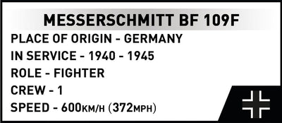 Messerschmitt BF-109F brick plane model - COBI 5873 - 123 bricks Planes Cobi 