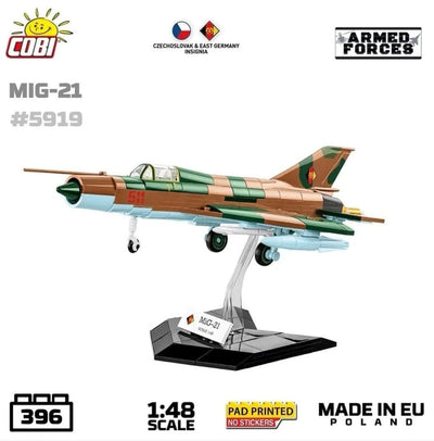 MIG-21 brick plane model - COBI 5919 - 397 bricks Planes Cobi 