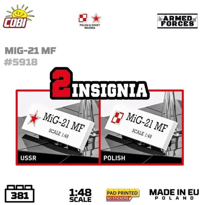 MIG-21 MF brick plane model - COBI 5918 - 381 bricks Planes Cobi 