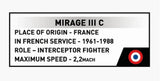 Mirage IIIC brick plane model - COBI 5930 - 375 bricks Planes Cobi 