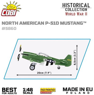 Mustang P-51 brick plane model - COBI 5860 - 150 bricks Planes Cobi 