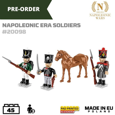 Napoleonic era soldier figures - COBI 20098 - 3 figures + horse Other Military Cobi 