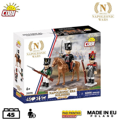 Napoleonic era soldier figures - COBI 20098 - 3 figures + horse Other Military Cobi 