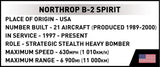 Northrop B-2 Spirit aircraft brick model - COBI 5916 - 1109 bricks Planes Cobi 