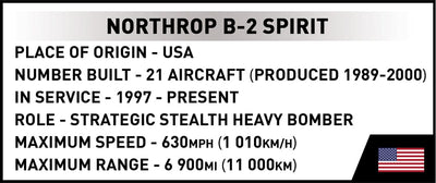 Northrop B-2 Spirit aircraft brick model - COBI 5916 - 1109 bricks Planes Cobi 