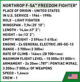Northrop F-5A F.F plane model - COBI 2425 - 352 bricks Planes Cobi 