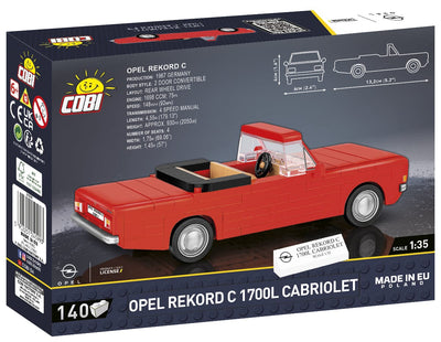 Opel Rekord C 1700L Cabriolet brick model car - COBI 24599 - 140 bricks car COBI 