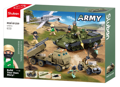 Operation Hunt and Eliminate brick model - Sluban M38-B1259 - 579 bricks Tank SLUBAN 