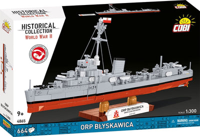 ORP Blyskawica destroyer brick model - COBI 4865 - 664 bricks Ship Cobi 