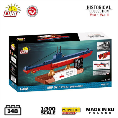 ORP Dzik submarine brick model - COBI 4864 - 141 bricks Ship COBI 