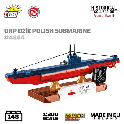 ORP Dzik submarine brick model - COBI 4864 - 141 bricks Ship COBI 