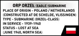 ORP Orzeł submarine brick model - COBI 4855 - 185 bricks Ship COBI 