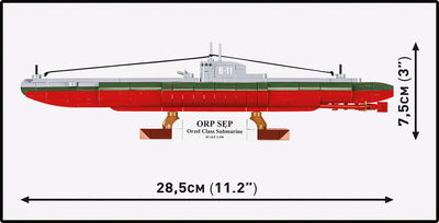 ORP Sep submarine brick model - COBI 4856 - 185 bricks Ship COBI 