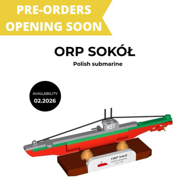 ORP Sokoł submarine brick model - COBI 4863 - 137 bricks Ship COBI 