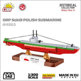 ORP Sokoł submarine brick model - COBI 4863 - 137 bricks Ship COBI 