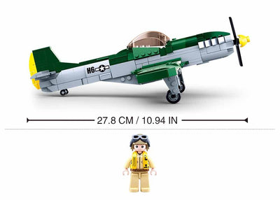 P-51D Fighter brick model plane - Sluban M38-B0857 - 323 bricks Planes SLUBAN 