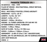 Panavia Tornado GR.1 RAF brick plane model - COBI 5852 - 520 bricks Planes Cobi 