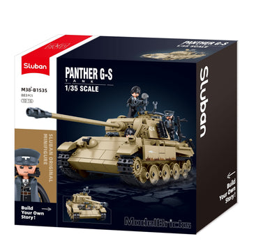 Panther G brick tank model - Sluban M38-B1535 - 873 bricks Tank SLUBAN 