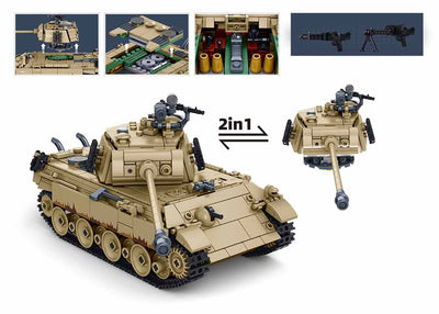 Panther G brick tank model - Sluban M38-B1535 - 873 bricks Tank SLUBAN 