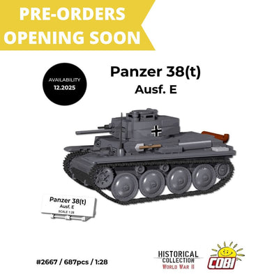 Panzer 38(t) Ausf. E brick model - COBI 2667 - 687 bricks Tank Cobi 