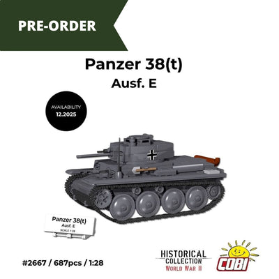 Panzer 38(t) Ausf. E brick model - COBI 2667 - 687 bricks Tank Cobi 