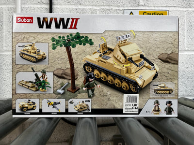 Panzer II brick tank model - Sluban M38-B0691 - 356 bricks Tank SLUBAN 