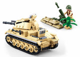 Panzer II brick tank model - Sluban M38-B0691 - 356 bricks Tank SLUBAN 
