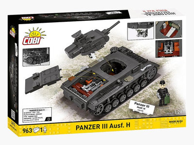 Panzer III Ausf. H brick tank model - COBI 2672 - 958 bricks Tank Cobi 