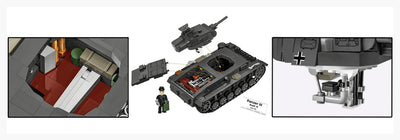Panzer III Ausf. H brick tank model - COBI 2672 - 958 bricks Tank Cobi 