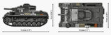 Panzer III Ausf. H brick tank model - COBI 2672 - 958 bricks Tank Cobi 