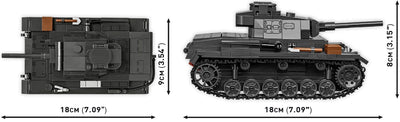 Panzer III Ausf. J brick tank model - COBI 2289 - 590 bricks Tank Cobi 