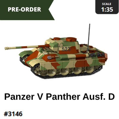 Panzer V Panther AUSF.D brick tank model- COBI 3146 - 770 bricks Tank Cobi 