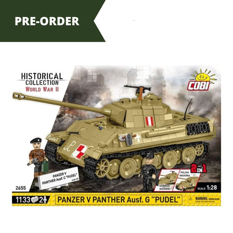 Panzer V Panther AUSF.G 'Pudel' brick model tank - COBI 2655 - 1133 bricks Tank Cobi 