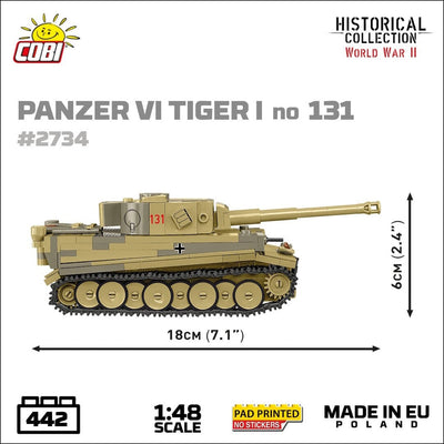 Panzer VI Tiger I 131 brick tank model - COBI 2734 - 442 bricks Tank Cobi 