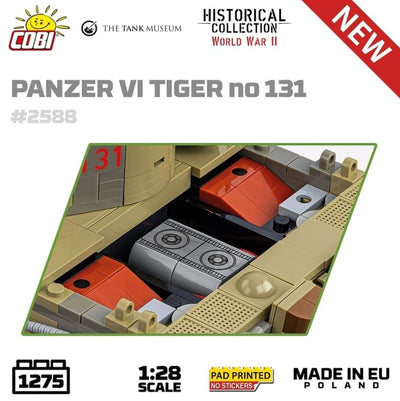 Panzer VI Tiger I 131 The Tank Museum brick tank model - COBI 2588 - 1275 bricks Tank Cobi 