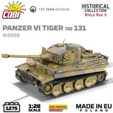 Panzer VI Tiger I 131 The Tank Museum brick tank model - COBI 2588 - 1275 bricks Tank Cobi 