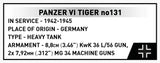 Panzer VI Tiger I 131 The Tank Museum brick tank model - COBI 2588A - 1275 bricks Tank Cobi 