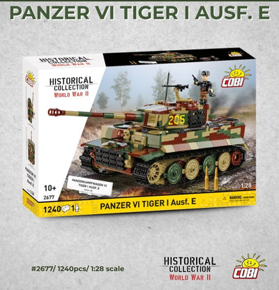 Panzer VI Tiger I Ausf E brick tank model - COBI 2677 - 1240 bricks Tank Cobi 