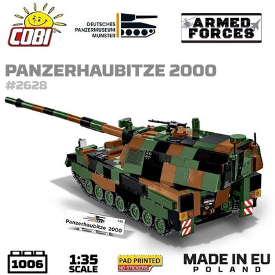 Panzerhaubitze 2000 brick tank model - COBI 2628 - 1006 bricks Tank Cobi 