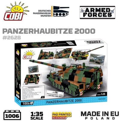 Panzerhaubitze 2000 brick tank model - COBI 2628 - 1006 bricks Tank Cobi 