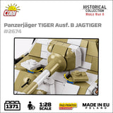 Panzerjager Tiger Ausf. B Jagdtiger brick tank model - COBI-2674 - 1371 bricks Tank Cobi 