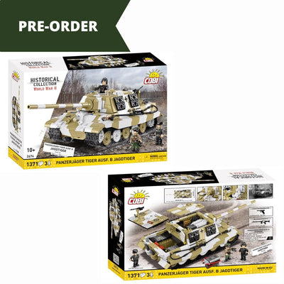 Panzerjager Tiger Ausf. B Jagdtiger brick tank model - COBI-2674 - 1371 bricks Tank Cobi 