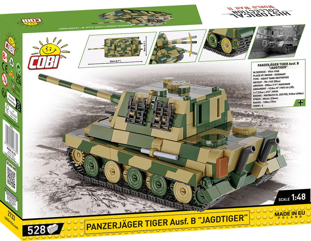 Panzerjager Tiger Ausf. B 'Jagdtiger' brick tank model - COBI 2733 - 5 ...