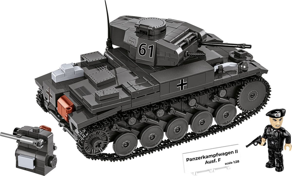 Panzerkampfwagen II Ausf. F brick tank model - COBI 2597 - 812 bricks ...