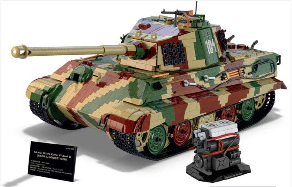 Panzerkampfwagen VI B Tiger II Königstiger - 1:12 brick tank model - C ...