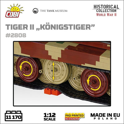 Panzerkampfwagen VI B Tiger II Königstiger - 1:12 brick tank model - COBI 2808 - 11170 bricks Tank COBI 