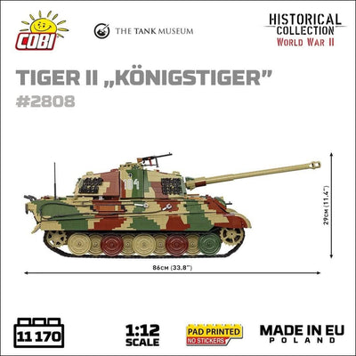 Panzerkampfwagen VI B Tiger II Königstiger - 1:12 brick tank model - COBI 2808 - 11170 bricks Tank COBI 